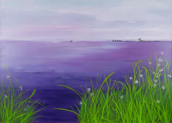 Purple Glow, 2019 (acrílico sobre lienzo)