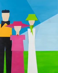 Paseo dominical, 2020 (acrílico sobre lienzo)