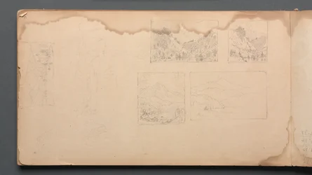 Cuaderno de bocetos, página 39: Paisaje de Maine Vignittes