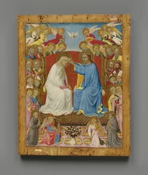 La coronación de la Virgen con dieciocho santos y catorce ángeles