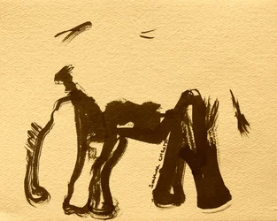 Elefante abstracto a tinta