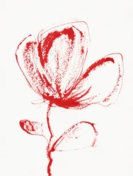Floración roja abstracta