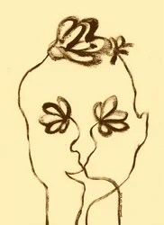 Rostro floral soñador