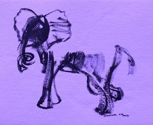 Elefante morado dinámico