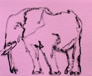 Boceto expresivo de elefante