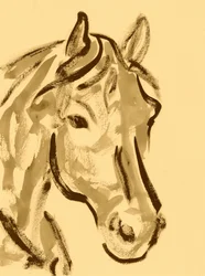Retrato expresivo de caballo