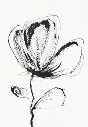 Flor expresiva a tinta