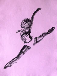 Fluido salto de ballet