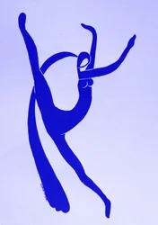 Bailarina azul elegante