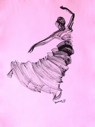 Gracioso movimiento de danza