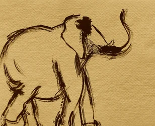 Majestuoso dibujo de elefante