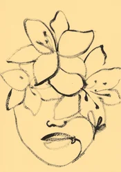 Rostro floral minimalista