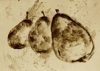 Peras en sepia