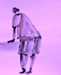 Estudio de una figura pensativa