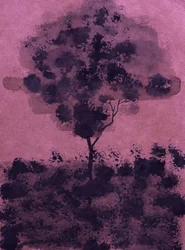 Árbol de tinta violeta