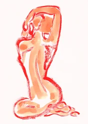 Estudio sensual de una figura roja