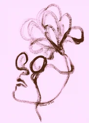 Retrato floral sereno