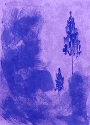 Serenos árboles violetas