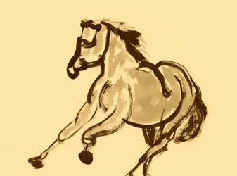 Galope brioso de caballo