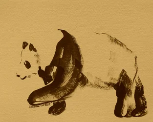Dulce paseo de panda