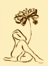 Mujer y flor de loto