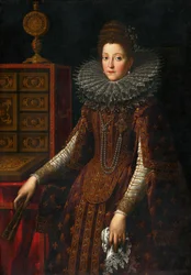 Eslovaco: Retrato de una dama con un rico traje Retrato de María de Médicis.