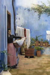 El patio azul