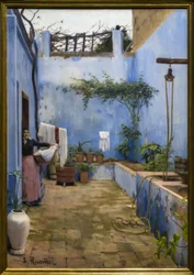 El patio azul