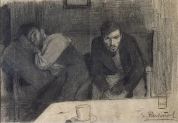 Retrato del escultor Carles Mani y el pintor Pere Ferran