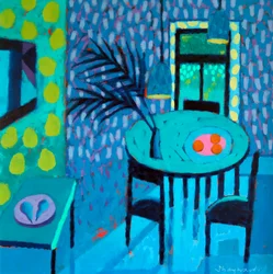 Les Fruits # 1, 2023 (acrílico sobre tabla)