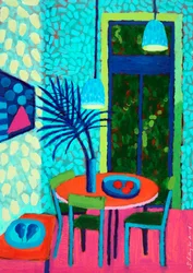 Les Fruits # , 2023 (acrílico sobre tabla)