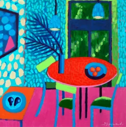 Les Fruits # 2, 2023 (acrílico sobre tabla)