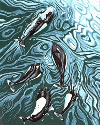 Jinetes de la estela, 2016 (Linograbado)