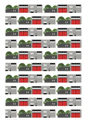 Fire Station Repeat Print, 2014 (impresión giclée gráfica)