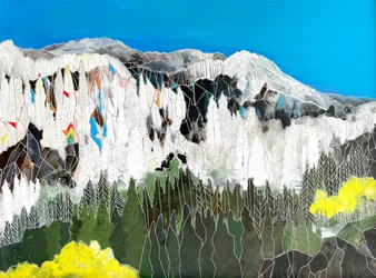 Paisaje alpino geométrico