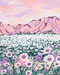 Flor de la montaña rosa