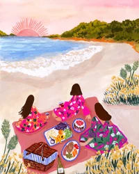 Picnic en Sunset Beach al atardecer