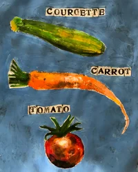 frutas y verduras, 2023 (acuarela)