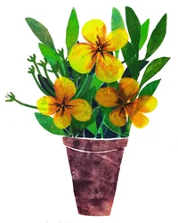 Maceta amarilla