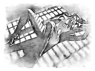 Mujer bajo la ventana