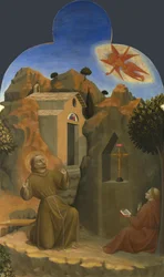 La estigmatización de San Francisco del retablo de Borgo del Santo Sepolcro, 1437-1444