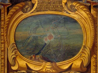 Guerra de los Treinta Años (1618-1648): mapa que representa el sitio de Arras