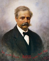 Retrato de Francesco De Sanctis (1817-83), crítico literario e historiador italiano, pintura de Saverio Altamura