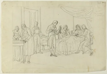 Escena de lecho de enfermo