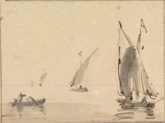 Veleros en mar en calma