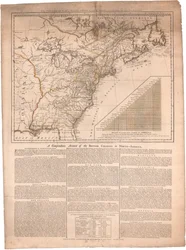 Un mapa de Norteamérica - Guerra de la Independencia