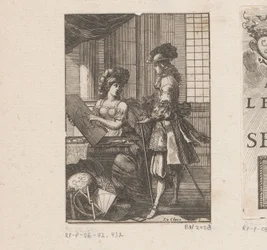 Geometria y joven con dibujo geométrico Portada de: Pratique de la géometrie, sur le papier et sur le terrain (...), 1669