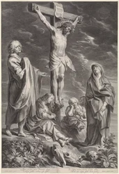 Cristo en la Cruz, con María y Juan