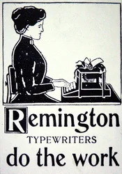 Anuncio de máquinas de escribir Remington