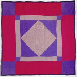 Colcha Amish, finales del siglo XIX-principios del XX (lana, algodón y acolchado)
